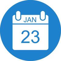 January Multi Color Circle Icon vector