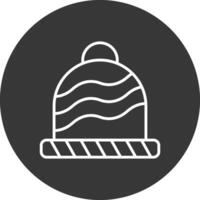 Wool Hat Line Inverted Icon Design vector