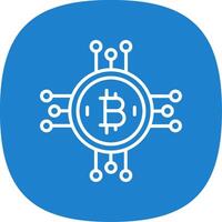 Bitcoin Bitcoin Line Curve Icon Design vector