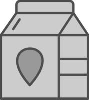 Milk Line Filled Greyscale Icon Design vector