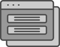 Browser Line Filled Greyscale Icon Design vector