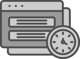 Tasks Line Filled Greyscale Icon Design vector