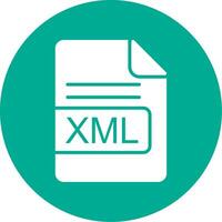 XML File Format Multi Color Circle Icon vector