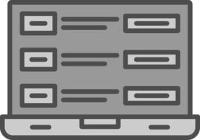 Tasks Line Filled Greyscale Icon Design vector