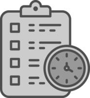 Clipboard Line Filled Greyscale Icon Design vector