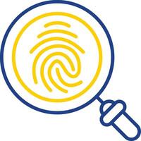 Finger Print Line Two Colour Icon Design vector