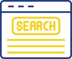 Search Bar Line Two Colour Icon Design vector