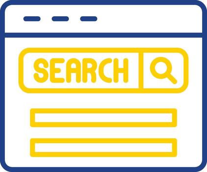 Web Browser Line Two Colour Icon Design vector