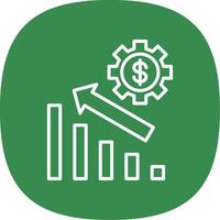 Wind Turbine Line Curve Icon Design vector