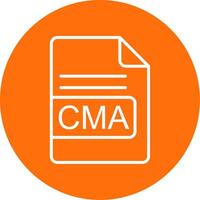 CMA File Format Multi Color Circle Icon vector