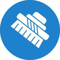 Cleaning Brush Multi Color Circle Icon vector