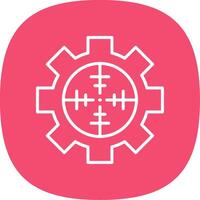 Factory Pollution Line Curve Icon Design vector