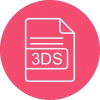 3DS File Format Multi Color Circle Icon vector