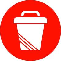 Trash Can Multi Color Circle Icon vector