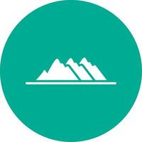 Mountain Multi Color Circle Icon vector