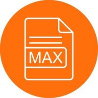 MAX File Format Multi Color Circle Icon vector