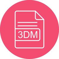 3DM File Format Multi Color Circle Icon vector