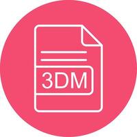 3DM File Format Multi Color Circle Icon vector