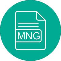 MNG File Format Multi Color Circle Icon vector