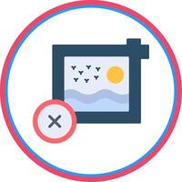 Delete Flat Circle Icon vector