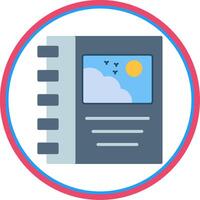 Photo Album Flat Circle Icon vector