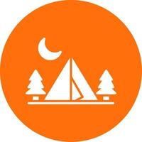 Camping Zone Multi Color Circle Icon vector