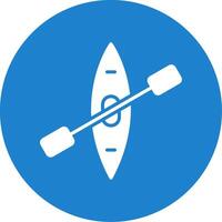 Canoe Multi Color Circle Icon vector