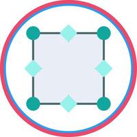 Nodes Flat Circle Icon vector