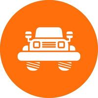 Jeep Multi Color Circle Icon vector