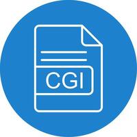 CGI File Format Multi Color Circle Icon vector