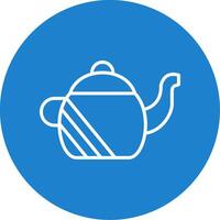 Teapot Multi Color Circle Icon vector