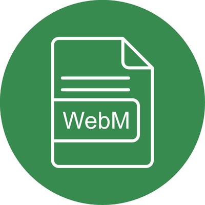WebM File Format Multi Color Circle Icon