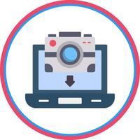 Pictures Flat Circle Icon vector