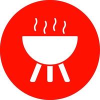 BBQ Grill Multi Color Circle Icon vector