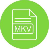 mkv archivo formato multi color circulo icono vector