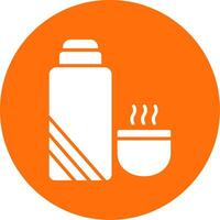 Thermos Multi Color Circle Icon vector