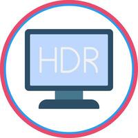 Monitor Flat Circle Icon vector