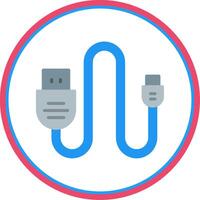 Connection Flat Circle Icon vector