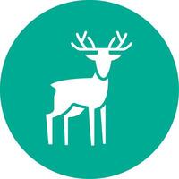 Deer Multi Color Circle Icon vector