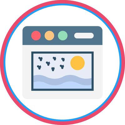 Browser Flat Circle Icon