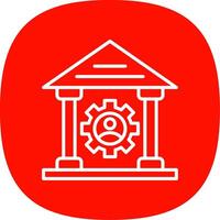 Saw Machine Line Curve Icon Design vector