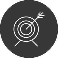 Target Line Inverted Icon Design vector