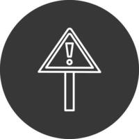 alerta línea invertido icono diseño vector