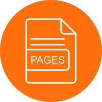 PAGES File Format Multi Color Circle Icon vector