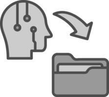 Transfer Line Filled Greyscale Icon Design vector