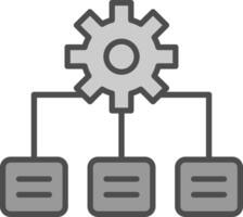 Tasks Line Filled Greyscale Icon Design vector