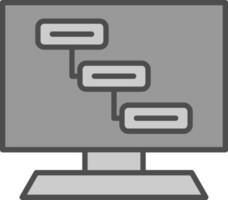 Tasks Line Filled Greyscale Icon Design vector