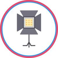 Spotlight Flat Circle Icon vector