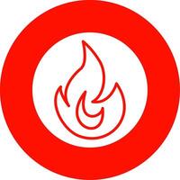 Fire Multi Color Circle Icon vector