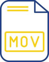 Mov File Line Two Colour Icon Design vector